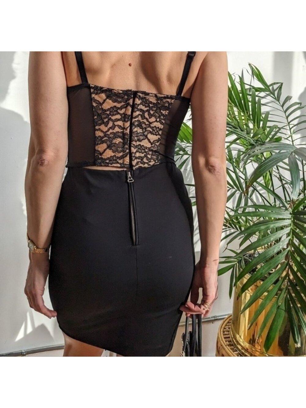 Maje Black Faux Alligator Zip Up Mini Skirt - Picture 4 of 11